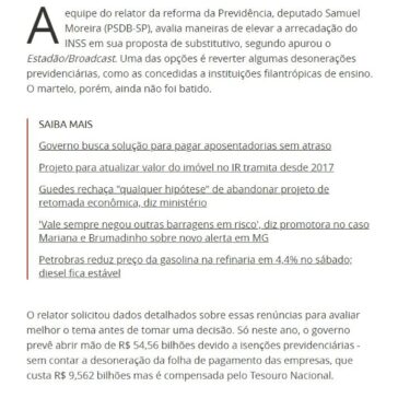 Relator da Previdência avalia como elevar receita do INSS -Terra