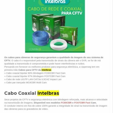 Cabo de Rede e Coaxial Intelbras para CFTV -UpperSeg
