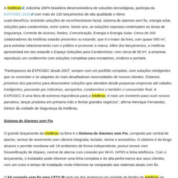Com o maior estande da EXPOSEC 2019, Intelbras apresenta soluções que atendem a diferentes públicos com mais de 130 lançamentos- E-Commerce News