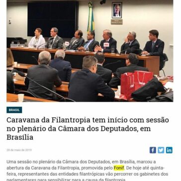 Caravana da Filantropia tem início com sessão no plenário da Câmara dos Deputados, em Brasília -CONIB