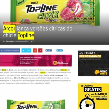 Arcor lança versões cítricas do chicle Topline – ABC da Comunicação