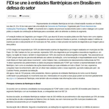 FIDI se une à entidades filantrópicas em Brasília em defesa do setor- Gazeta da Semana