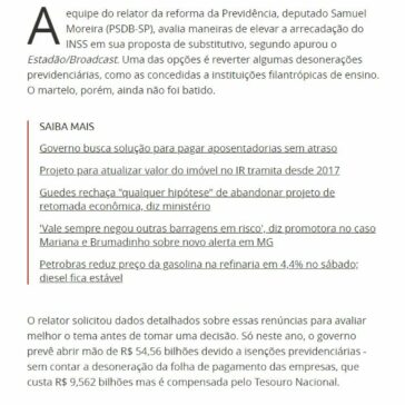 Relator da Previdência avalia como elevar receita do INSS- Mídia News