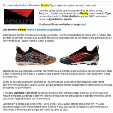 Penalty incentiva o futebol arte em nova coleção- Promoview