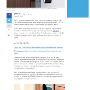 Trava “mágica”? Entenda como funcionam as fechaduras eletrÒnicas -UOL