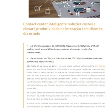Contact center inteligente reduzirá custos e elevará produtividade na interação com clientes, diz estudo- MTI Tecnologia