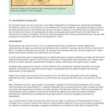 A primeira estatização dos serviços de saneamento em São Paulo -Dazibao