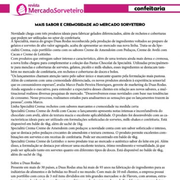 Mais sabor e cremosidade ao mercado sorveteiro – REVISTA MERCADO SORVETEIRO