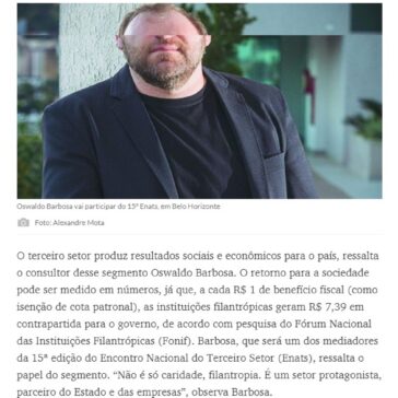 Terceiro setor está em amplo processo de profissionalização- O Tempo (On-line)