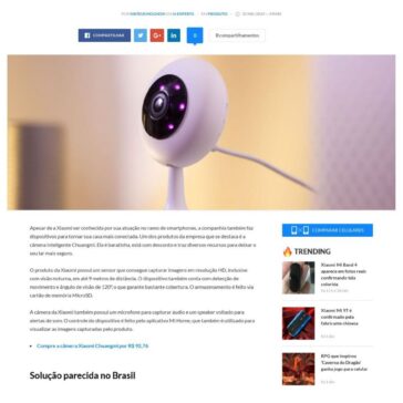 Câmera de segurança da Xiaomi detecta movimentos e está por menos de R$ 100- Tec Mundo