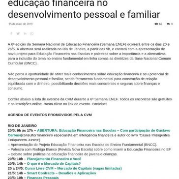 6ª Semana ENEF se aproxima com eventos sobre importância da educação financeira no desenvolvimento pessoal e familiar- Contabilidade na TV