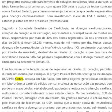 Libbs investe US$ 1 milhão em startup nacional para promover estudos em terapia celular regenerativa- Investe São Paulo