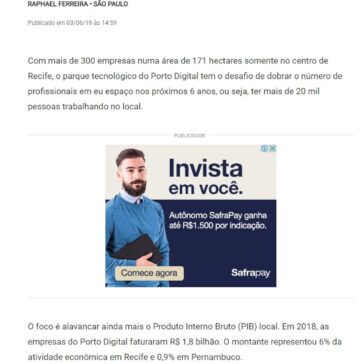 Presidente do Porto Digital quer dobrar o número de profissionais no parque tecnológico em Recife- DCI