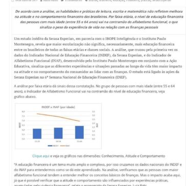 Educação financeira do brasileiro vai além da escolaridade, revela estudo inédito da Serasa Experian e do IBOPE Inteligência- Jornal do Comércio do Ceará