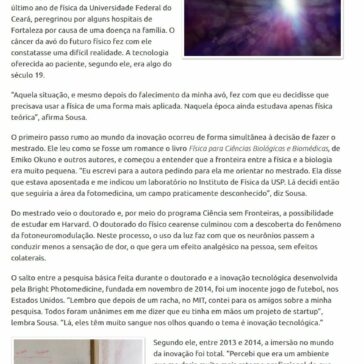 Startup utiliza luz contra a dor -Nossa Ciência