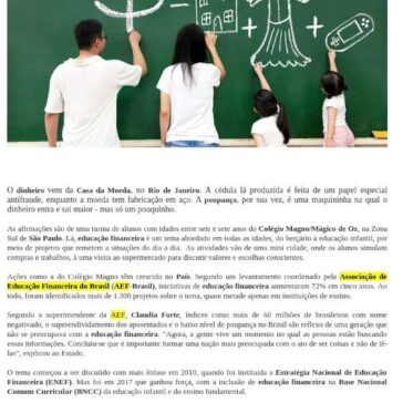 Educação financeira em escolas do País avança 72% em cinco anos- Sindicato dos Comerciários