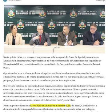 Secretaria Estadual de Educação dá início ao Curso de Aperfeiçoamento em Educação Financeira- Radio Fandango