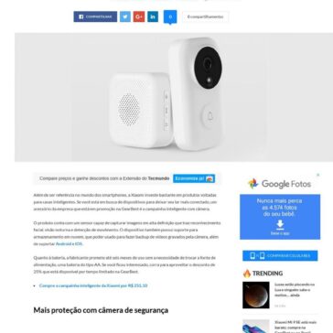 Android e iOS: campainha inteligente Xiaomi reconhece rostos está em oferta- Tec Mundo