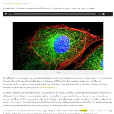 Startup se destaca ao desenvolver produtos a partir de células-tronco- Agência USP de Inovação