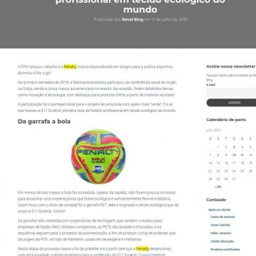 Da garrafa pet ao gramado: como a Penalty criou a primeira bola de futebol profissional em tecido ecológico do mundo- Reval Blog