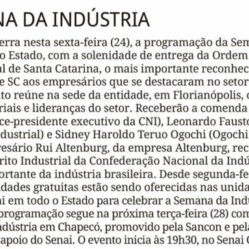 SEMANA DA INDÚSTRIA – Diário do Iguaçu