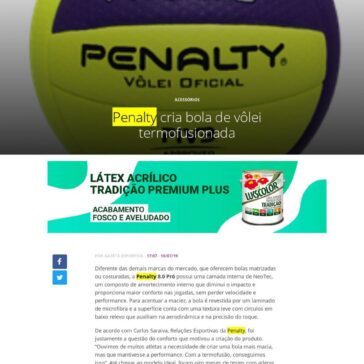 Penalty cria bola de vÒlei termofusionada- Gazeta Esportiva