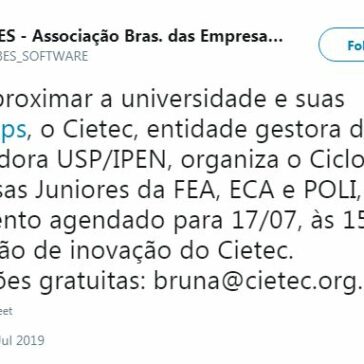 Para aproximar a universidade e suas #startups…- Abes Twitter