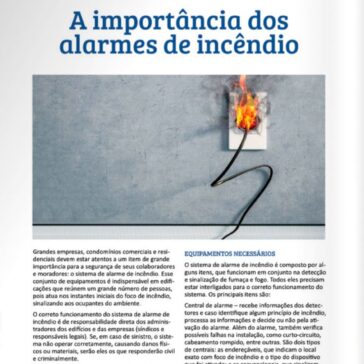 A importância dos alarmes de incêndio- Revista Vitrine