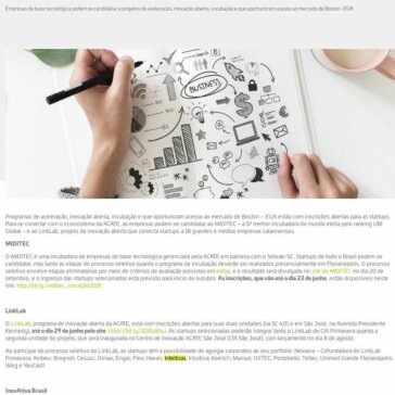 Programas com oportunidades para startups estão com inscrições abertas – Acate