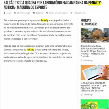Falcão troca quadra por laboratório em campanha da Penalty – Dica do Tio