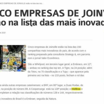 CINCO EMPRESAS DE JOINVILLE estão na lista das mais inovadoras- Sindicato da Indústria de Material Plástico no Estado de Santa Catarina