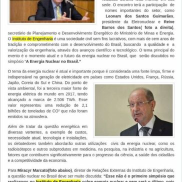PROGRAMA NUCLEAR BRASILEIRO SERÁ TEMA DE EVENTO NO INSTITUTO DE ENGENHARIA- Petronotícias