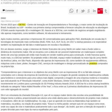 Bricolab é o espaço maker dentro da maior Leroy Merlin da América Latina- InfoMidi