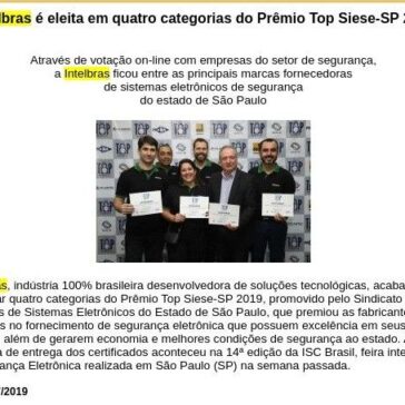 Intelbras é eleita em quatro categorias do Prêmio Top Siese-SP 2019- Call to Call