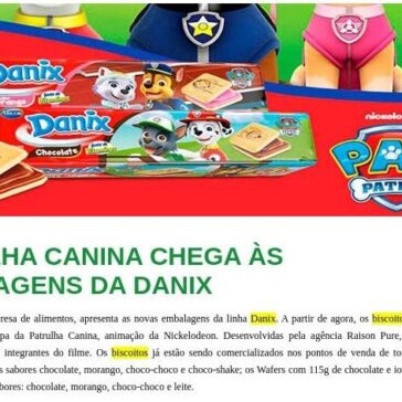 Patrulha Canina Chega às Embalagens da Danix – Revista Italian Food