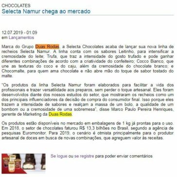 Selecta Namur chega ao mercado – Brasil Alimentos