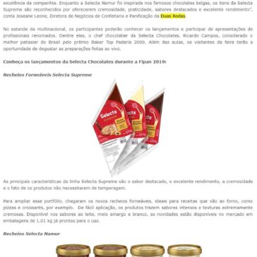 Selecta apresenta 26 novidades para o setor de chocolates na Fipan 2019 – Guialat