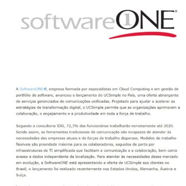 SoftwareONE lança serviço de comunicações unificadas UCSimple no Brasil- E-commerce News