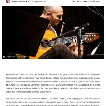Felipe Coelho leva ao palco do CIC obras recheadas de jazz, flamenco, erudito e MPB -Ego Notícias