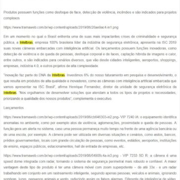 Intelbras lança câmeras inovadoras e embarcadas com inteligência artificial na ISC Brasil- SEGS