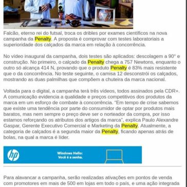 Falcão troca quadra por laboratório em campanha da Penalty – Rede Press