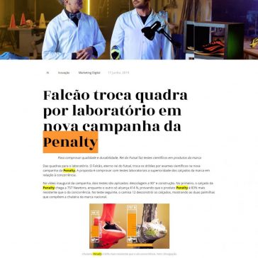 Falcão troca quadra por laboratório em nova campanha da Penalty- Inteligemcia