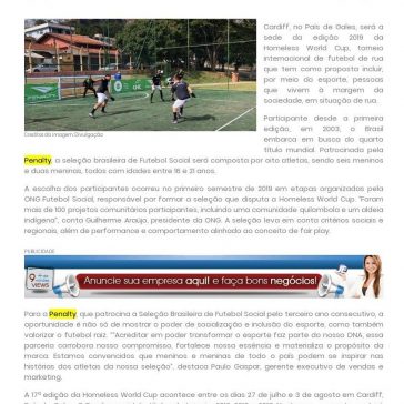 Homeless World Cup: Brasil disputa mundial no País de Gales -JE Online
