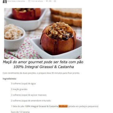 Maçã do Amor Gourmet – Caderno.W