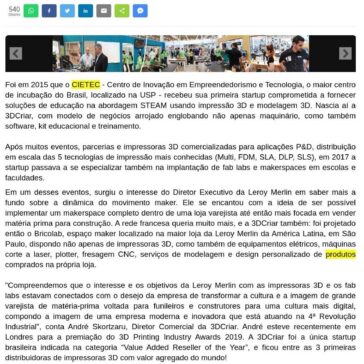Bricolab é o espaço maker dentro da maior Leroy Merlin da América Latina- Casa de Notícias