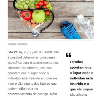 Estudos apontam relação entre o câncer e a alimentação- Noticias Populares