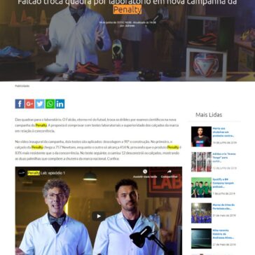 Falcão troca quadra por laboratório em nova campanha da Penalty- Adnews