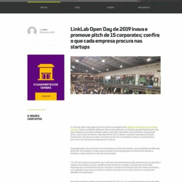 LinkLab Open Day de 2019 inova e promove pitch de 15 corporates; confira o que cada empresa procura nas startups –  ACATE