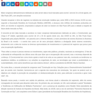 Construmetal 2019 debate o futuro da construção metálica no Brasil- SEGS