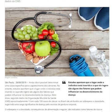 Estudos apontam relação entre o câncer e a alimentação- Notícias da Saúde